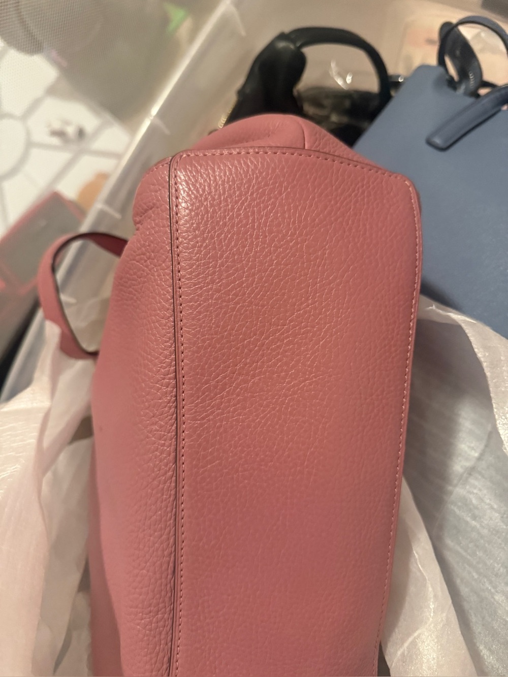 Coach Dusty Rose Leather Shoulder Bag - Picture 7 of 10